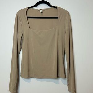 H&M Tan Long Sleeve Women's Top